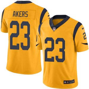 Superb Rams #23 Cam Akers Gold Youth Stitched NFL Limited Rush Jersey