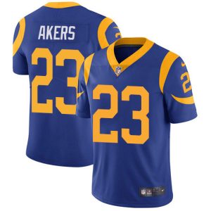 Outstanding Rams #23 Cam Akers Royal Blue Alternate Youth Stitched NFL Vapor Untouchable Limited Jersey