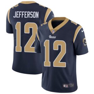 Outstanding Rams #12 Van Jefferson Navy Blue Team Color Youth Stitched NFL Vapor Untouchable Limited Jersey