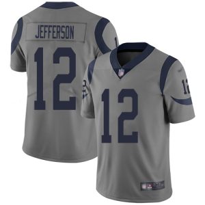 Outstanding Rams #12 Van Jefferson Gray Youth Stitched NFL Limited Inverted Legend Jersey