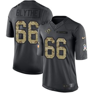 Superb Rams #66 Austin Blythe Black Youth Stitched NFL Limited 2016 Salute to Service Jersey