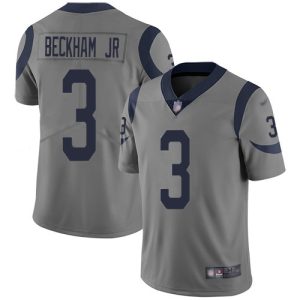 Superior Rams #3 Odell Beckham Jr. Gray Youth Stitched NFL Limited Inverted Legend Jersey
