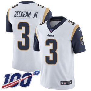 Superb Rams #3 Odell Beckham Jr. White Youth Stitched NFL 100th Season Vapor Untouchable Limited Jersey