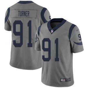 Premium Rams #91 Kobie Turner Gray Youth Stitched NFL Limited Inverted Legend Jersey