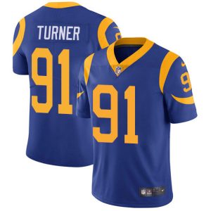 Superior Rams #91 Kobie Turner Royal Blue Alternate Youth Stitched NFL Vapor Untouchable Limited Jersey