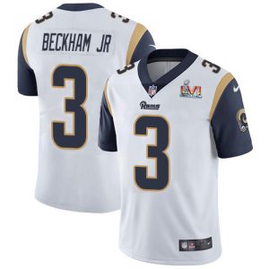 High quality Rams #3 Odell Beckham Jr. White Super Bowl LVI Patch Youth Stitched NFL Vapor Untouchable Limited Jersey