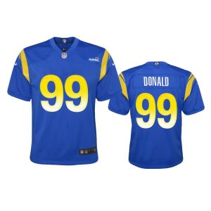 High quality Los Angeles Rams #99 Aaron Donald Youth Game NFL Jersey - Royal