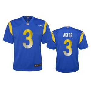 Exceptional Los Angeles Rams #3 Cam Akers Youth Game NFL Jersey - Royal