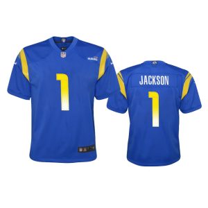 Superior Los Angeles Rams #1 Desean Jackson Youth Game NFL Jersey - Royal