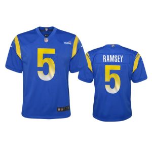 Superb Los Angeles Rams #5 Jalen Ramsey Youth Game NFL Jersey - Royal