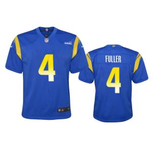 Superior Los Angeles Rams #4 Jordan Fuller Youth Game NFL Jersey - Royal