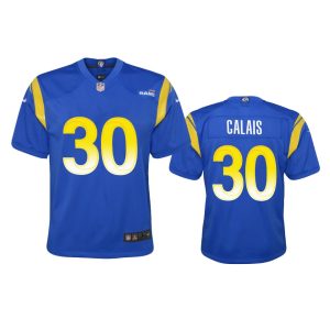 Premium Los Angeles Rams #30 Raymond Calais Youth Game NFL Jersey - Royal
