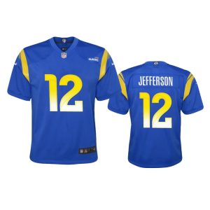 Marvelous Los Angeles Rams #12 Van Jefferson Youth Game NFL Jersey - Royal