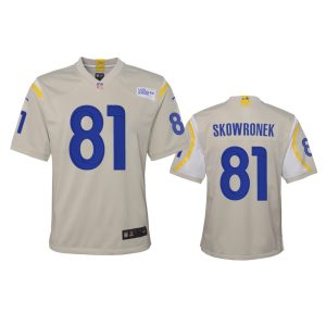 Marvelous Los Angeles Rams #81 Ben Skowronek Youth Game NFL Jersey - Bone