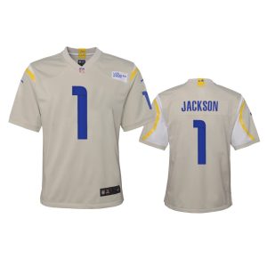 Superb Los Angeles Rams #1 Desean Jackson Youth Game NFL Jersey - Bone