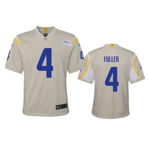 Outstanding Los Angeles Rams #4 Jordan Fuller Youth Game NFL Jersey - Bone