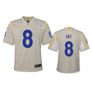 High quality Los Angeles Rams #8 Matt Gay Youth Game NFL Jersey - Bone