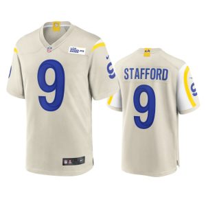 Exceptional Los Angeles Rams #9 Matthew Stafford Youth Game NFL Jersey - Bone