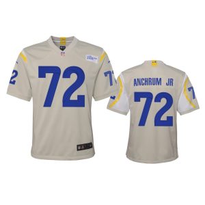 High quality Los Angeles Rams #72 Tremayne Anchrum Jr. Youth Game NFL Jersey - Bone
