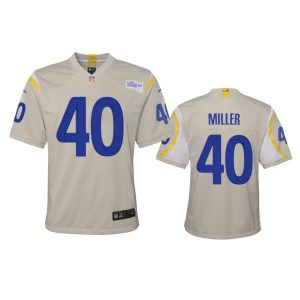 Marvelous Los Angeles Rams #40 Von Miller Youth Game NFL Jersey - Bone