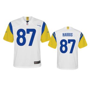 Superior Los Angeles Rams #87 Jacob Harris Youth Alternate Game NFL Jersey - White