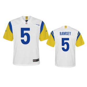 Marvelous Los Angeles Rams #5 Jalen Ramsey Youth Alternate Game NFL Jersey - White
