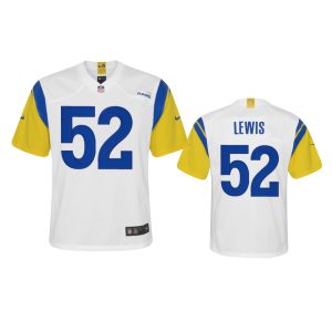 Finest Los Angeles Rams #52 Terrell Lewis Youth Alternate Game NFL Jersey - White