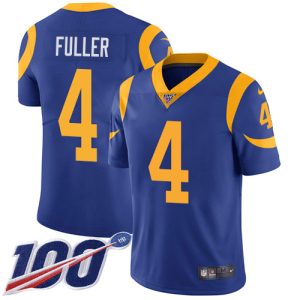 Marvelous Rams #4 Jordan Fuller Royal Blue Alternate Youth Stitched NFL 100th Season Vapor Untouchable Limited Jersey
