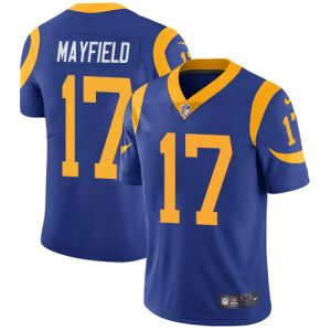 Exquisite Rams #17 Baker Mayfield Royal Blue Alternate Youth Stitched NFL Vapor Untouchable Limited Jersey