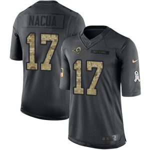 Superb Rams #17 Puka Nacua Black Youth Stitched NFL Limited 2016 Salute to Service Jersey