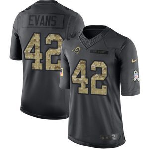 Finest Rams #42 Ethan Evans Black Youth Stitched NFL Limited 2016 Salute to Service Jersey