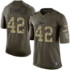 High quality Rams #42 Ethan Evans Green Youth Stitched NFL Limited 2015 Salute to Service Jersey