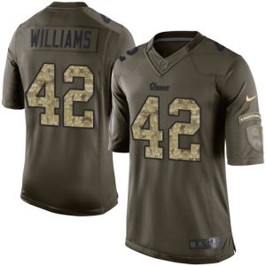 Marvelous Rams #23 Kyren Williams Green Youth Stitched NFL Limited 2015 Salute to Service Jersey