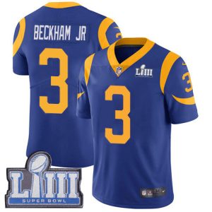 Marvelous Rams #3 Odell Beckham Jr. Royal Blue Alternate Super Bowl LIII Bound Men's Stitched NFL Vapor Untouchable Limited Jersey