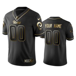 Superb Rams Custom Black Golden Limited Edition Stitched NFL Jersey