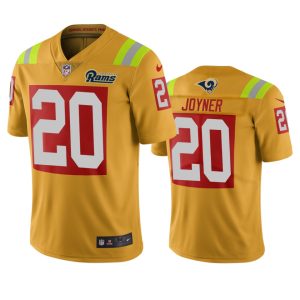 Exquisite Los Angeles Rams #20 Lamarcus Joyner Gold Vapor Limited City Edition NFL Jersey