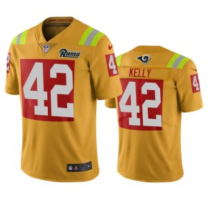 Superior Los Angeles Rams #42 John Kelly Gold Vapor Limited City Edition NFL Jersey