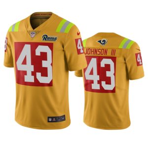 Superior Los Angeles Rams #43 John Johnson Gold Vapor Limited City Edition NFL Jersey