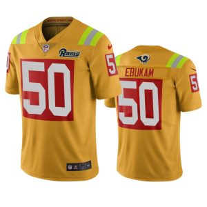 Superior Los Angeles Rams #50 Samson Ebukam Gold Vapor Limited City Edition NFL Jersey
