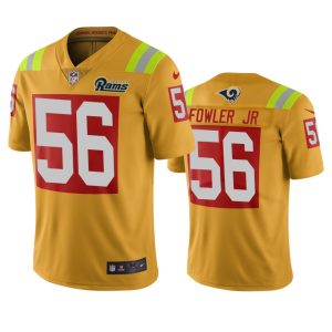 Marvelous Los Angeles Rams #56 Dante Fowler Jr Gold Vapor Limited City Edition NFL Jersey