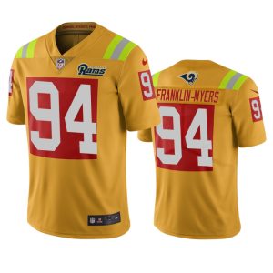 Superior Los Angeles Rams #94 John Franklin-Myers Gold Vapor Limited City Edition NFL Jersey