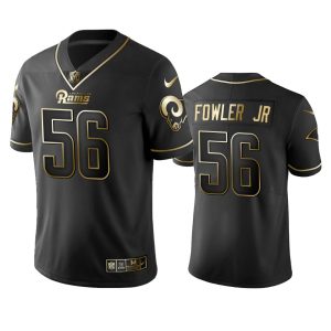 High quality Rams #56 Dante Fowler Jr Black Golden Limited Edition Stitched NFL Jersey