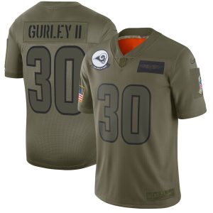 High quality Rams #30 Todd Gurley II Camo Men's Stitched NFL Limited 2019 Salute To Service Jersey