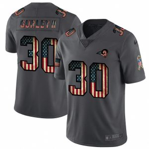 Gorgeous Rams #30 Todd Gurley II 2018 Salute To Service Retro USA Flag Limited NFL Jersey