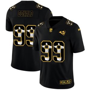 Exquisite Los Angeles Rams #99 Aaron Donald Men's Carbon Black Vapor Cristo Redentor Limited NFL Jersey