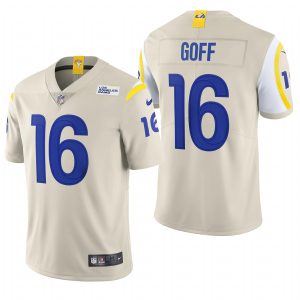 High quality Los Angeles Rams #16 Jared Goff Men's Bone 2020 Vapor Untouchable Limited NFL Jersey