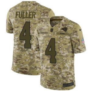 Gorgeous Rams #4 Jordan Fuller Camo Men's Stitched NFL Limited 2018 Salute To Service Jersey