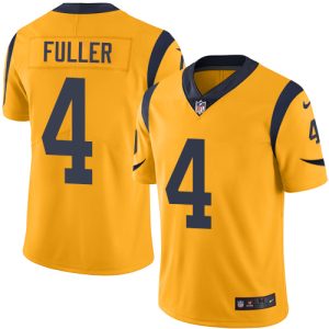 Premium Rams #4 Jordan Fuller Gold Men's Stitched NFL Limited Rush Jersey