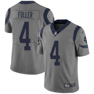 Gorgeous Rams #4 Jordan Fuller Gray Men's Stitched NFL Limited Inverted Legend Jersey