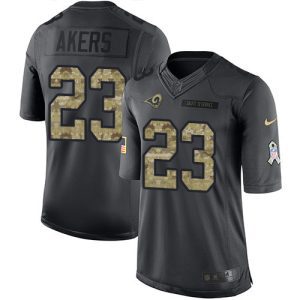 Marvelous Rams #23 Cam Akers Black Men's Stitched NFL Limited 2016 Salute to Service Jersey